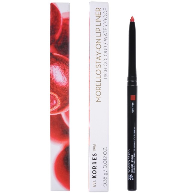 Korres Morello Stay-On Lip Liner Rich Colour Waterproof 02 Real Red 0.35gr