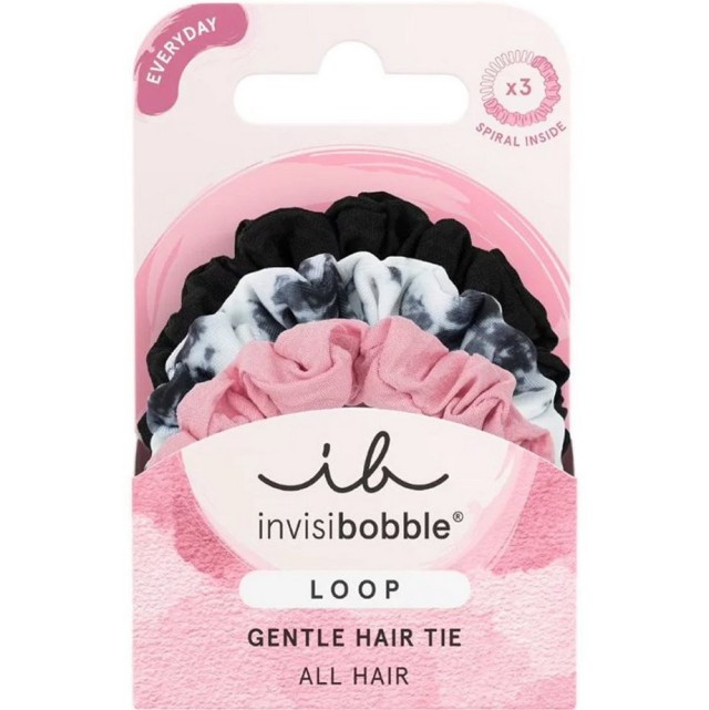 Invisibobble Loop Gentle Hair Tie Loop Be Gentle Λαστιχάκια για τα Μαλλιά 3τμχ