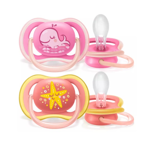 Avent Philips Ultra Air SCF085/04 Ορθοδοντικές Πιπίλες για Κορίτσια 6-18m 2τμχ