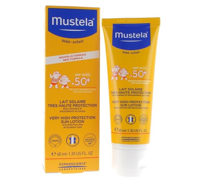 MUSTELA LAIT SOLAIRE PROTECTEUR VISAGE SPF50+ 40ML