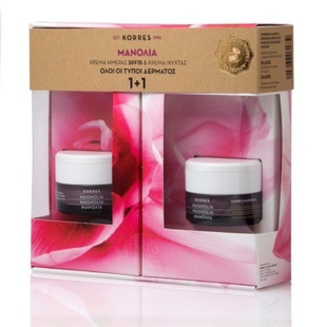 Korres Φλοιός Μανόλιας Κρέμα Ημέρας SPF 15 40ml + Δώρο Κρέμα Νύχτας 40ml
