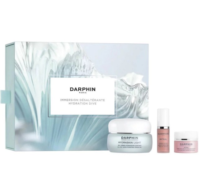 Darphin Set Hydration Dive Hydraskin Light All Day Skin Hydrating Cream Gel 50ml + Darphin Intral Inner Youth Rescue Serum 5ml + Darphin Intral De-Puffing Anti-Oxidant Eye Cream 5ml