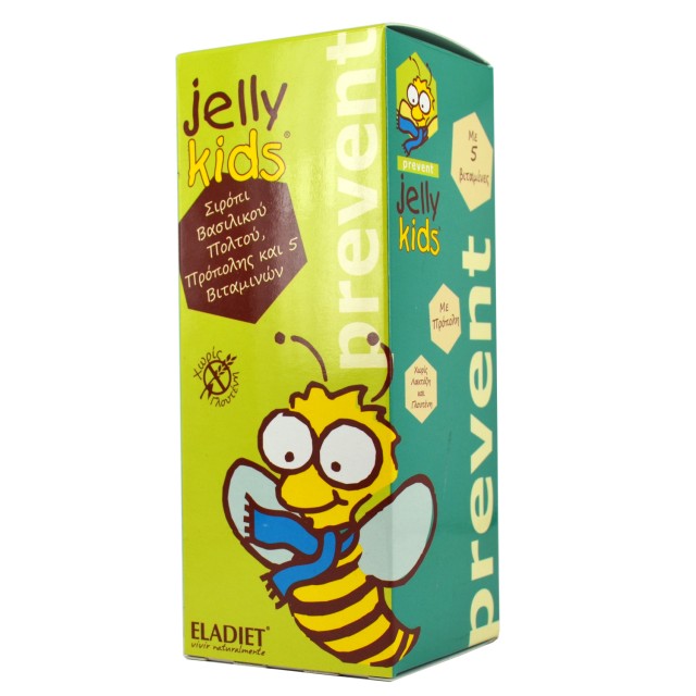 Eladiet Jelly Kids Prevent Συμπλήρωμα Διατροφής με Βασιλικό Πολτό,Πρόπολη,Γύρη και Βιταμίνες Χωρίς Γλουτένη 250ml