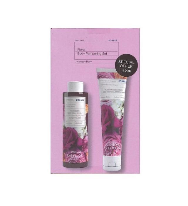 Korres Set Japanese Rose Αφρόλουτρο 250ml + Japanese Rose Ενυδατικό Γαλάκτωμα Σώματος 125ml