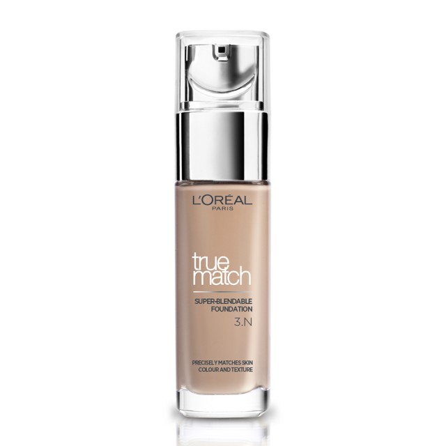 L'Oreal Paris True Match Super-Blendable Foundation 3.N Creamy Beige 30ml