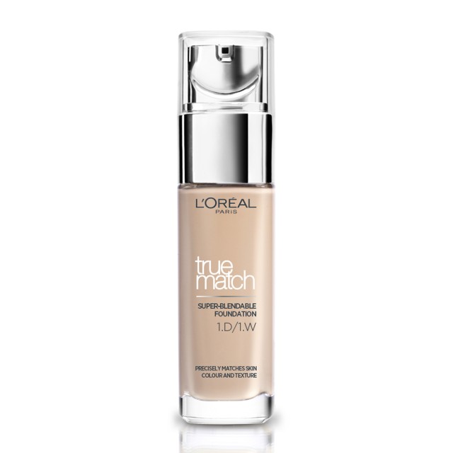 L'Oreal Paris True Match Super-Blendable Foundation 1.D/1.W Golden Ivory 30ml