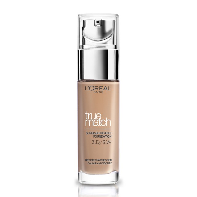 L'Oreal Paris True Match Super-Blendable Foundation 3.D/3.W Golden Beige 30ml