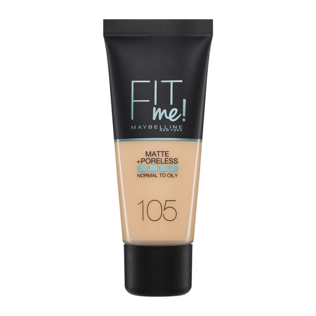 Maybelline Fit Me Matte & Poreless Liquid Foundation For Normal To Oily Skin 105 Natural Ivory 30ml
