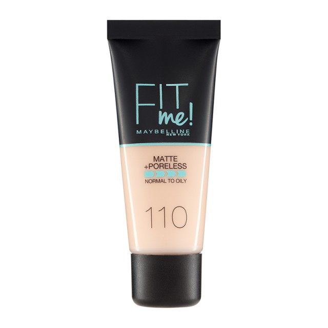 Maybelline Fit Me Matte & Poreless Liquid Foundation For Normal To Oily Skin 110 Porcelain 30ml