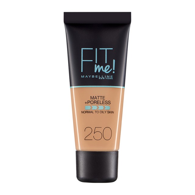 Maybelline Fit Me Matte & Poreless Liquid Foundation For Normal To Oily Skin 250 Sun Beige 30ml