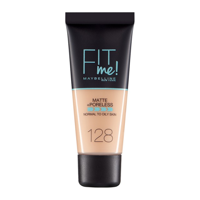 Maybelline Fit Me Matte & Poreless Liquid Foundation For Normal To Oily Skin 128 Warm Nude 30ml