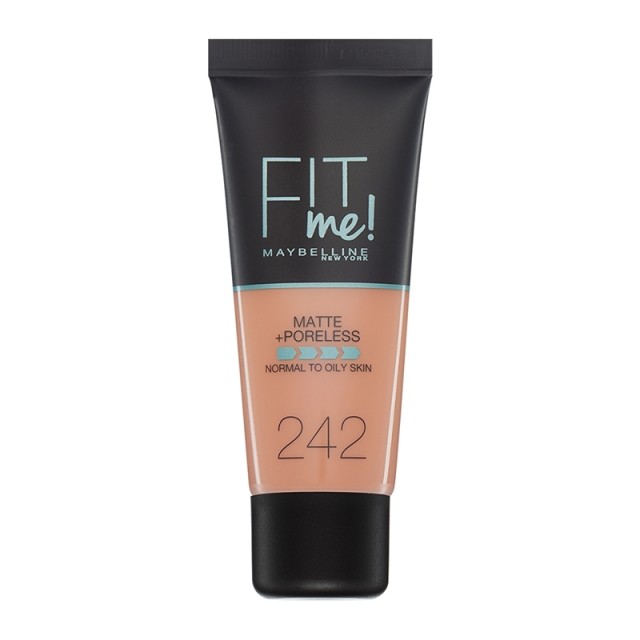 Maybelline Fit Me Matte & Poreless Liquid Foundation For Normal To Oily Skin 242 Light Honey 30ml