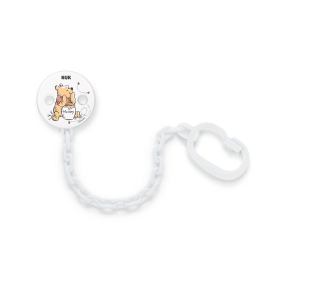 Nuk Αλυσίδα Πιπίλας με Κρίκο Disney Winnie The Pooh Λευκό 1τμχ