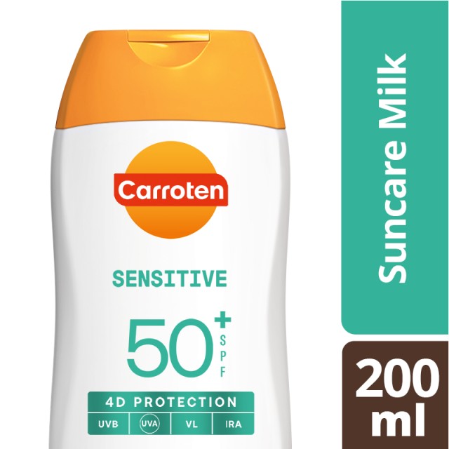 Carroten Sensitive Αντηλιακό Γαλάκτωμα  Spf50+ 200ml