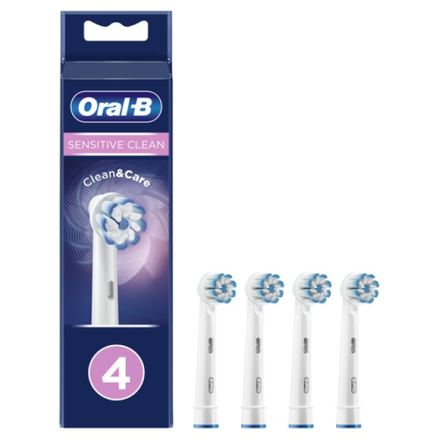 Oral-B Ανταλλακτικές Κεφαλές Sensitive Clean Value Pack 4τμχ