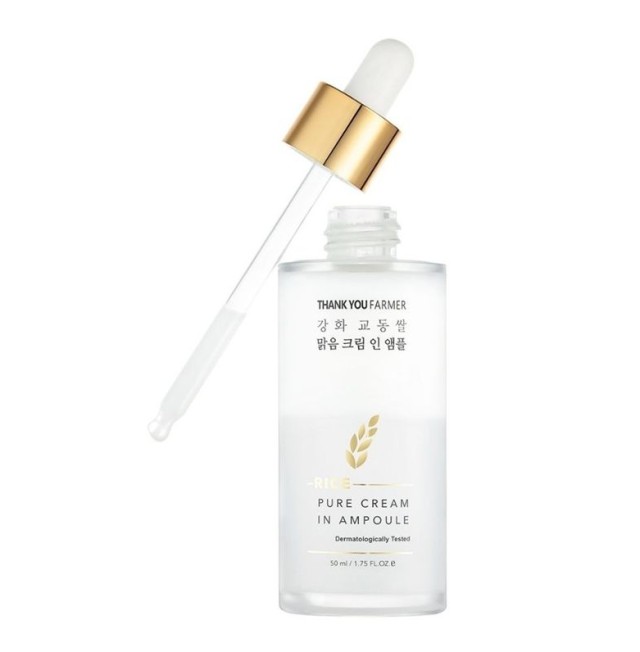 Thank You Farmer Rice Pure Cream In Ampoule Κρέμα σε Αμπούλα για Ενυδάτωση & Λάμψη 50ml