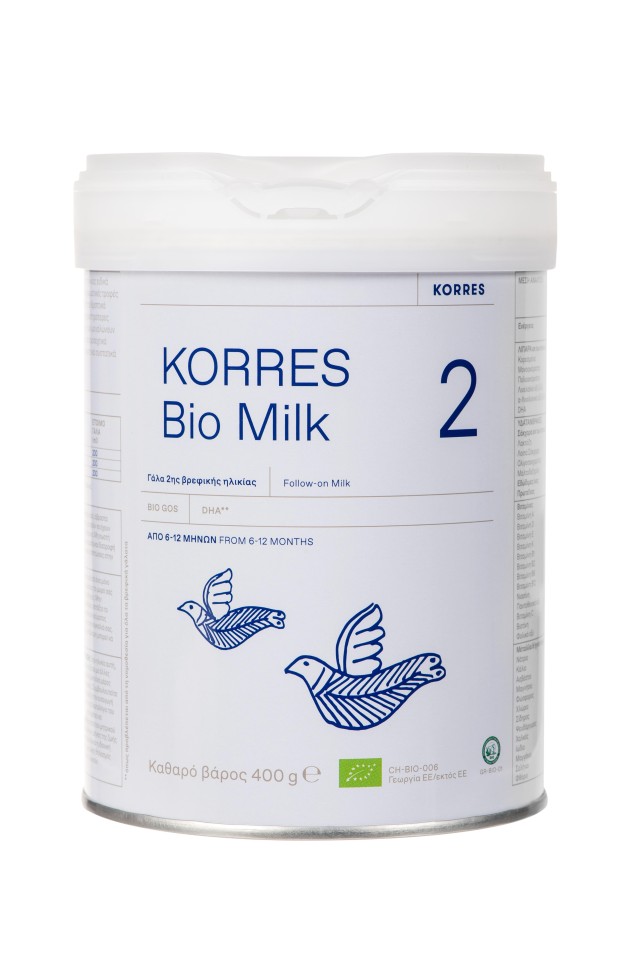 Korres Bio Milk 2 Βιολογικό Αγελαδινό Γάλα για Βρέφη 6-12 μηνών 400gr