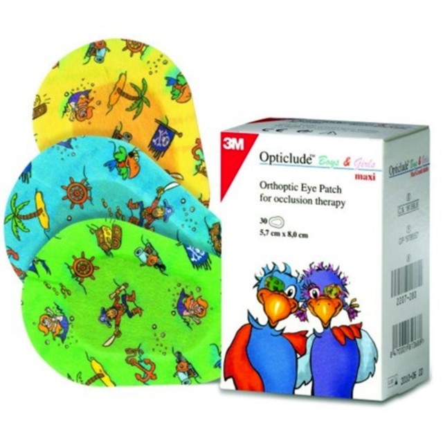 3M Opticlude Junior Boys & Girls Eye Patches 5.7cm x 8.2cm 20τμχ