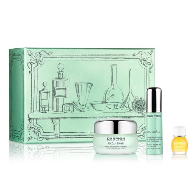 Darphin Exquisage Holiday Set Με Κρέμα Προσώπου 50ml + Κρέμα Ματιών & Περιγράμματος Χειλιών 15ml + Organic Aromatic Care Jasmine 4ml
