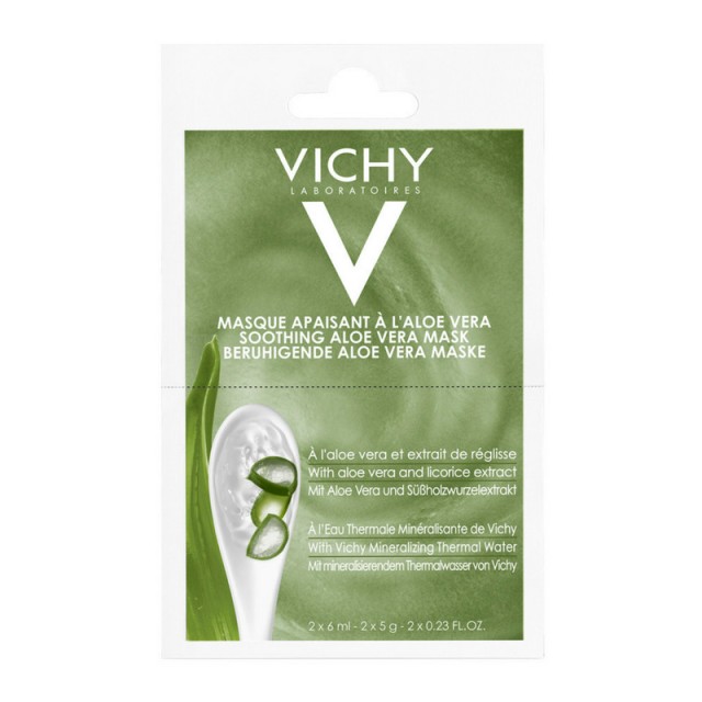 Vichy Soothing Aloe Vera Mask 2 X 6ml