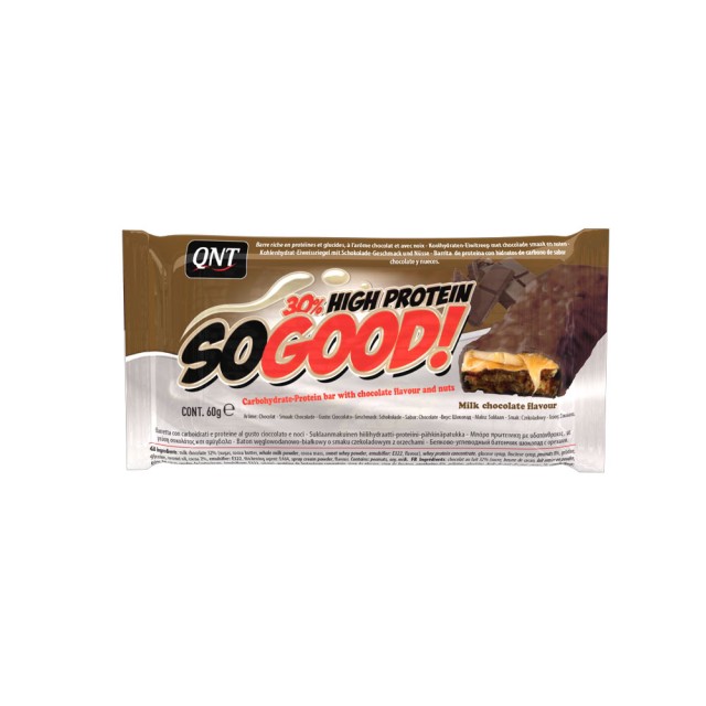 QNT SoGood Bar With Milk Chocolate Flavour and Nuts 60gr