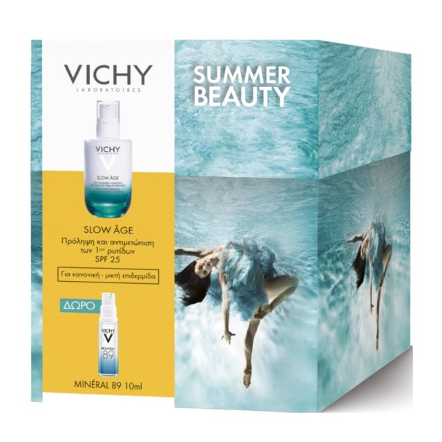 Vichy Promo Summer Beauty Slow Age SPF25 για Κανονική/Μικτή Επιδερμίδα 50ml + ΔΩΡΟ Mineral 89 10ml