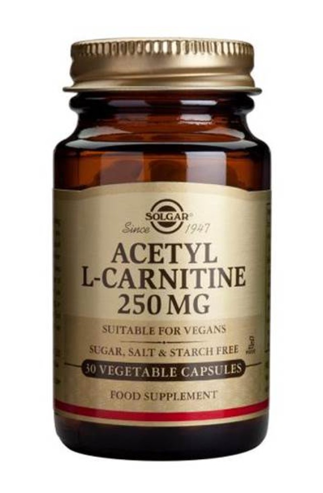 SOLGAR ACETYL L-CARNITINE 250MG 30VCAP