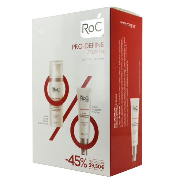 ROC Pro-Define Κρέμα Προσώπου Λεπτόρρευστης Υφής 40 ml + Pro-Define Κρέμα Σύσφιξης Υψηλής Συγκέντρωσης 50 ml