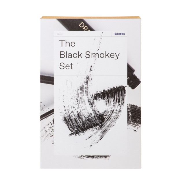 Korres The Black Smockey Set Volcanic Minerals Mascara Drama Volume 01 Black 11ml + Long Lasting Eyeliner 01 Black 1,2gr