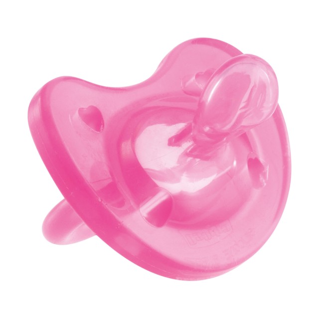 CHICCO ΠΙΠΙΛΑ ΟΛΟ ΣΙΛΙΚΟΝΗ PHYSIO SOFT 12m+ ΡΟΖ