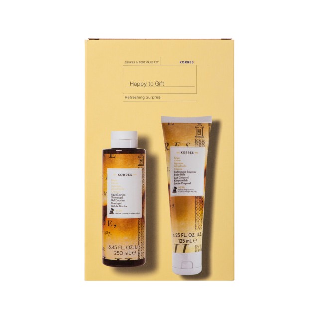 Korres Set Happy To Gift Αφρόλουτρο Κίτρο 250ml + Γαλάκτωμα Σώματος Κίτρο 125ml
