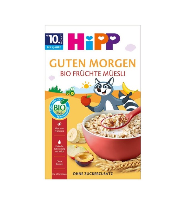 HIPP Bio Παιδικά Μούσλι με Φρούτα απο το 10ο Μήνα 200gr