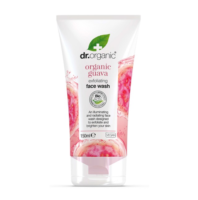 Dr.Organic Guava Face Wash Καθαριστικό Προσώπου Με Ήπια Απολέπιση 150ml