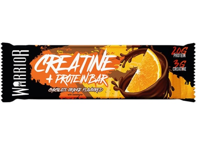 Warrior Creatine & Protein Μπάρα Κρεατίνης με Γεύση Σοκολάτα & Πορτοκάλι 75g