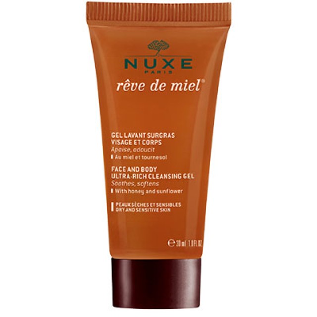 Nuxe Reve de Miel Face and Body Ultra Rich Cleansing Gel 30ml