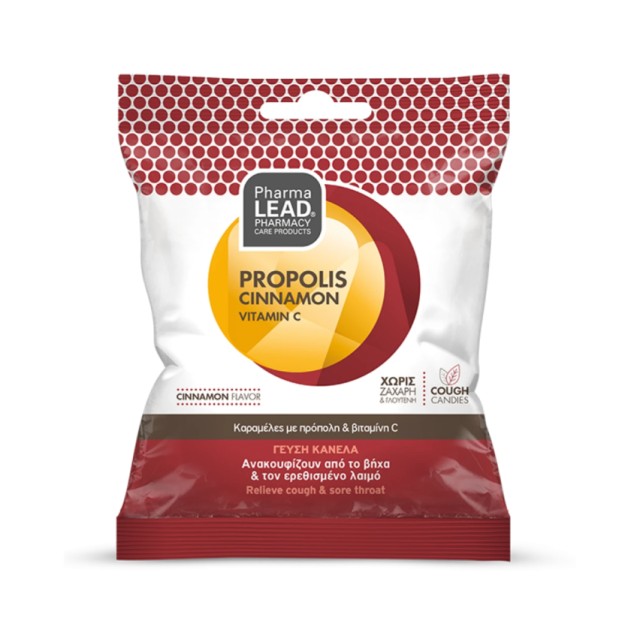 Pharmalead Καραμέλες για το λαιμό με Πρόπολη & Βιταμίνη C Γεύση Κανέλα 40gr