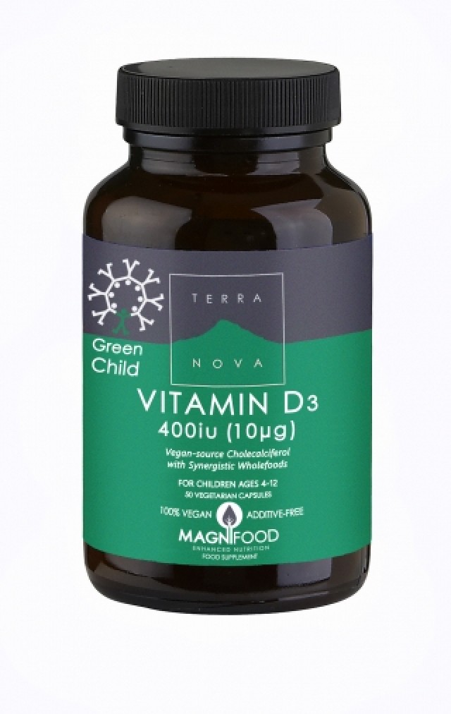 ΤΕRRANOVA Green Child Vitamin D3 400 iu 50caps