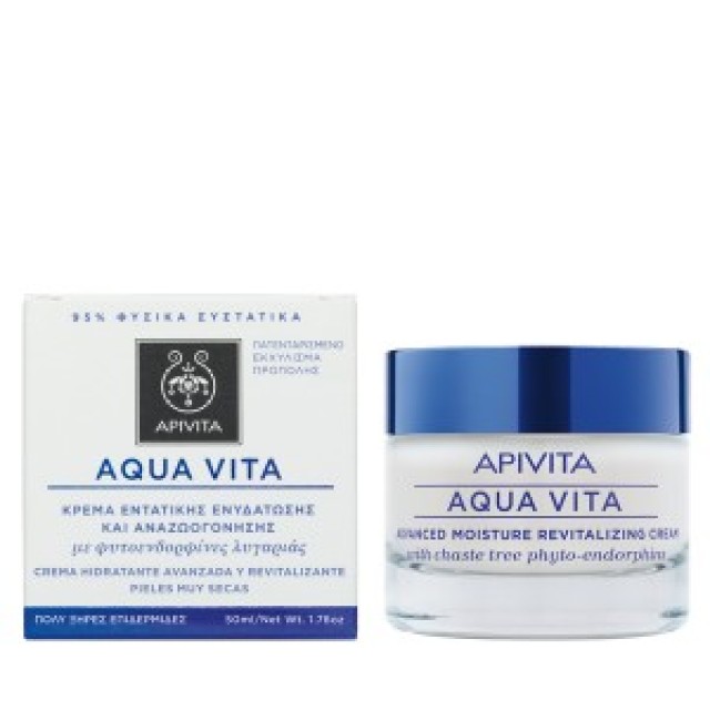 APIVITA AQUA VITA Κρέμα Εντατικής Ενυδάτωσης για Πολύ Ξηρές Επιδερμίδες 50ML