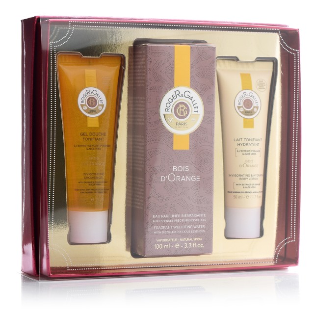Roger & Gallet Promo Bois D' Orange Eau Parfumee Bienfaisante 100ml & Gel Douche 50ml & Lait Tonifiant-Hydratant 50ml