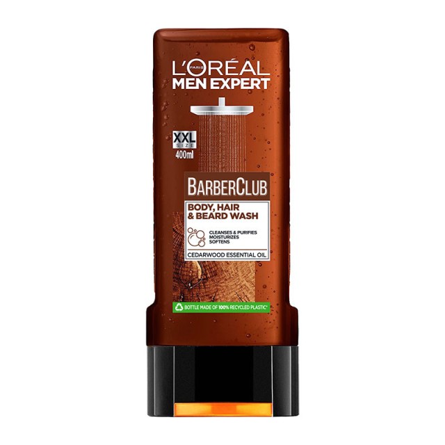 L'oreal Paris Men Expert Barber Club Ενυδατικό Αφρόλουτρο με Αιθέριο Έλαιο Κέδρου 400ml