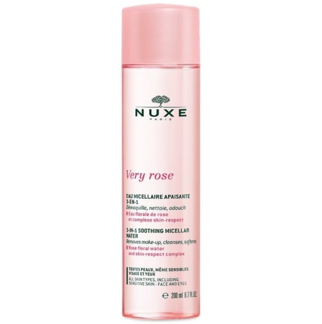 Nuxe Very Rose 3-in-1 Soothing Micellar Water Μικυλλιακό Νερό Καθαρισμού για Πρόσωπο & Μάτια 200ml