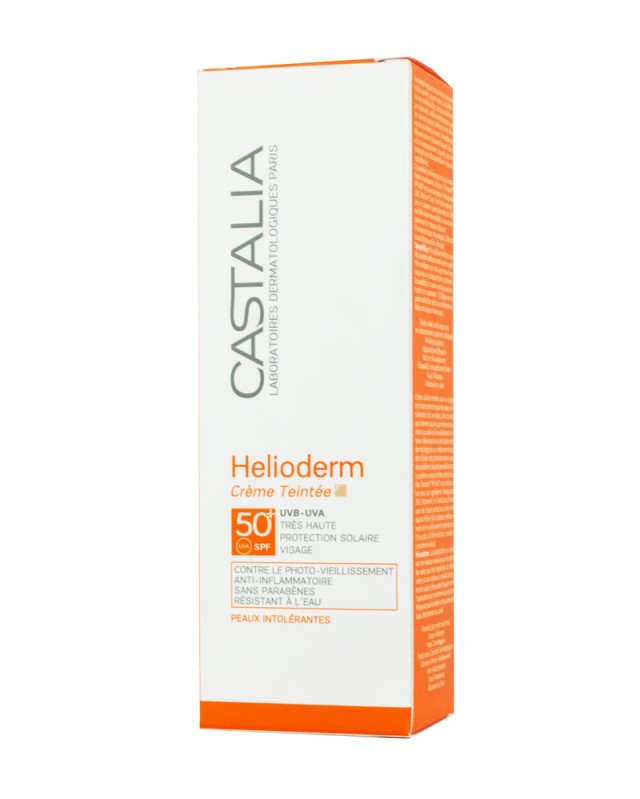 Castalia Helioderm Αντηλιακή Κρέμα Προσώπου με Χρώμα SPF 50+, 40