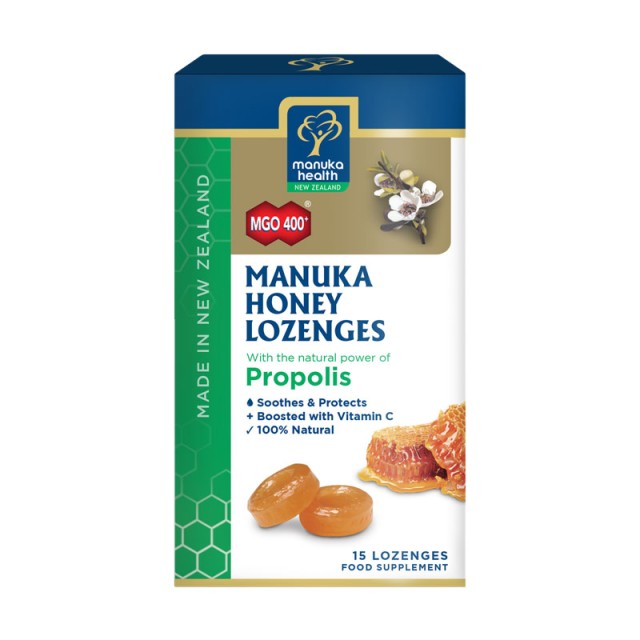 Am Health Manuka Health MGO™400+ Manuka Honey lozenges With Poropolis 15τμχ