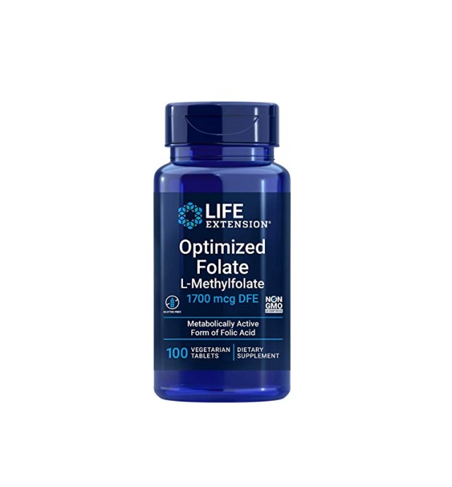 Life Extension Optimized Folate L-Methylfolate 1700 mcg DFE 100 veg tabs