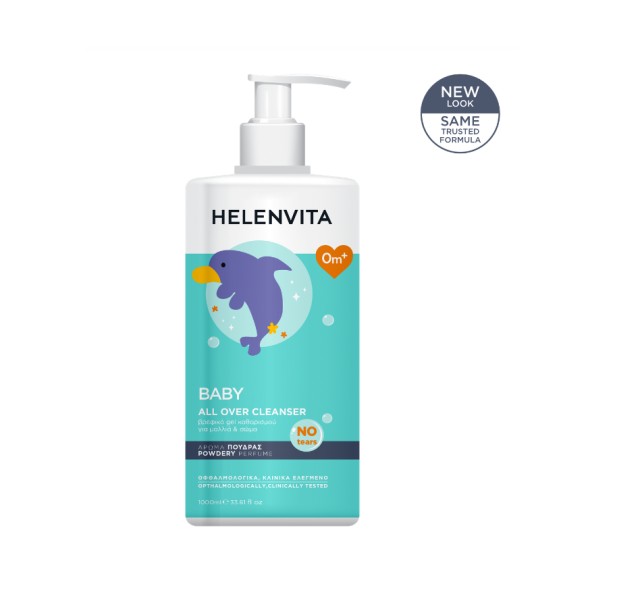 Helenvita Baby All Over Cleanser με Άρωμα Talc 1000ml Προσφορά -40%