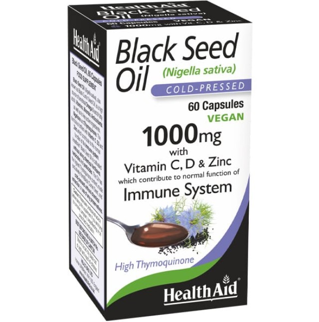 Health Aid Black Seed Oil 1000mg 60Caps