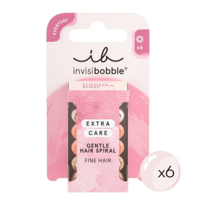 Invisibobble Extra Care Delicate Duties Λαστιχάκια Μαλλιών 6τμχ