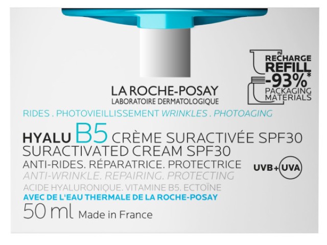 La Roche Posay Hyalu B5 Suractivated Cream SPF30 Refill Αντιρυτιδική Κρέμα για Άμεση Σύσφιξη Λείανση & Επανόρθωση 50ml