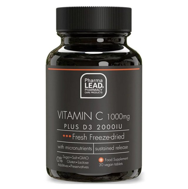 Pharmalead Black Range Vitamin C 1000mg & D3 2000ui 30caps