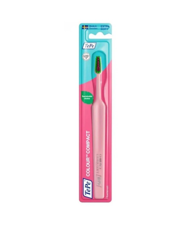 Tepe Colour Compact Extra Soft Οδοντόβουρτσα Ροζ 1τμχ